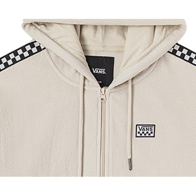 Vans Karomuster Colorblock Zip-Up Hoodie Herren Kapuzenpullover Haferflockenfarben VN000FCS2N1