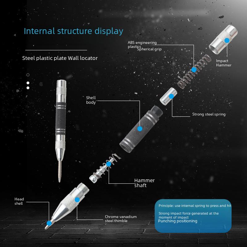 Telescopic 130mm Spring-Loaded Center Punch & Window Breaker