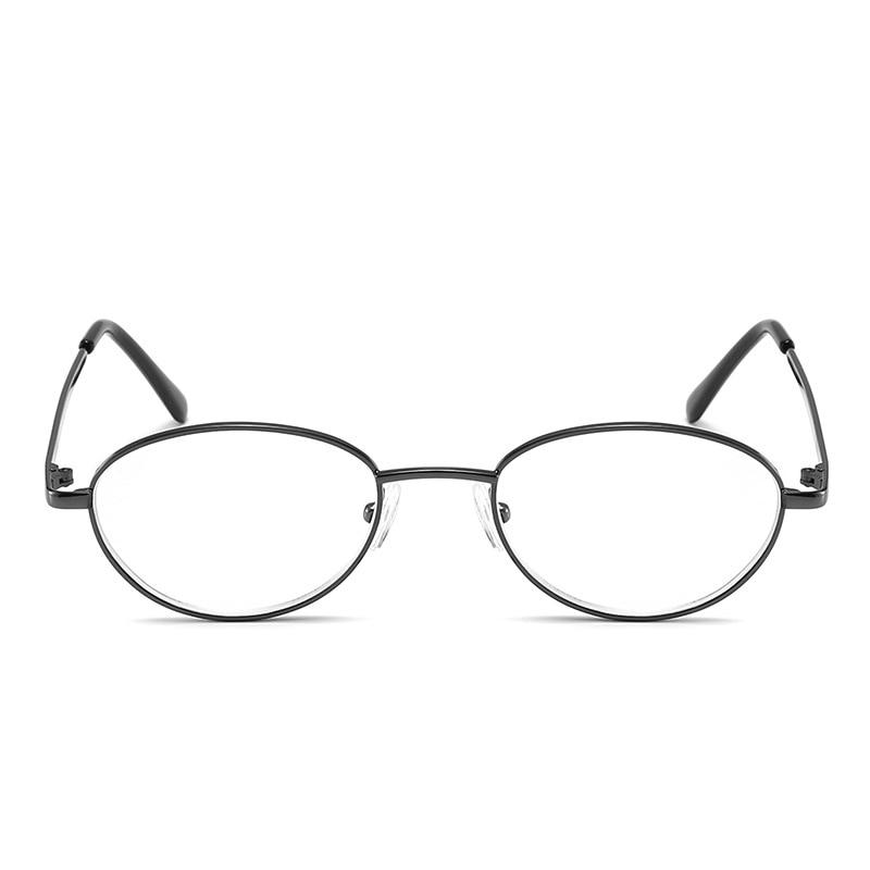 Retro Small Oval Anti-blue Light Computer Reading Glasses Women Man Metal Full Frame Glasses Diopter +1.0 To +4.0