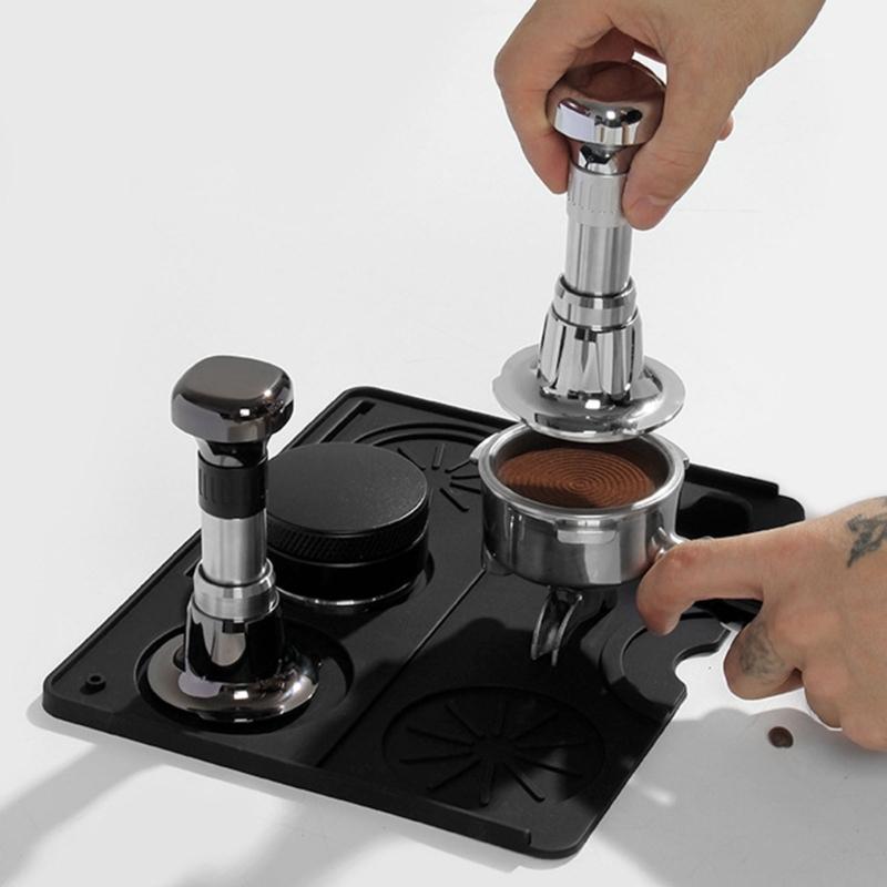 Adjustable Constant Pressure Coffee Tamper Stainless Steel Spring Load Espresso Tool Ergonomic Handle For Baristas Use