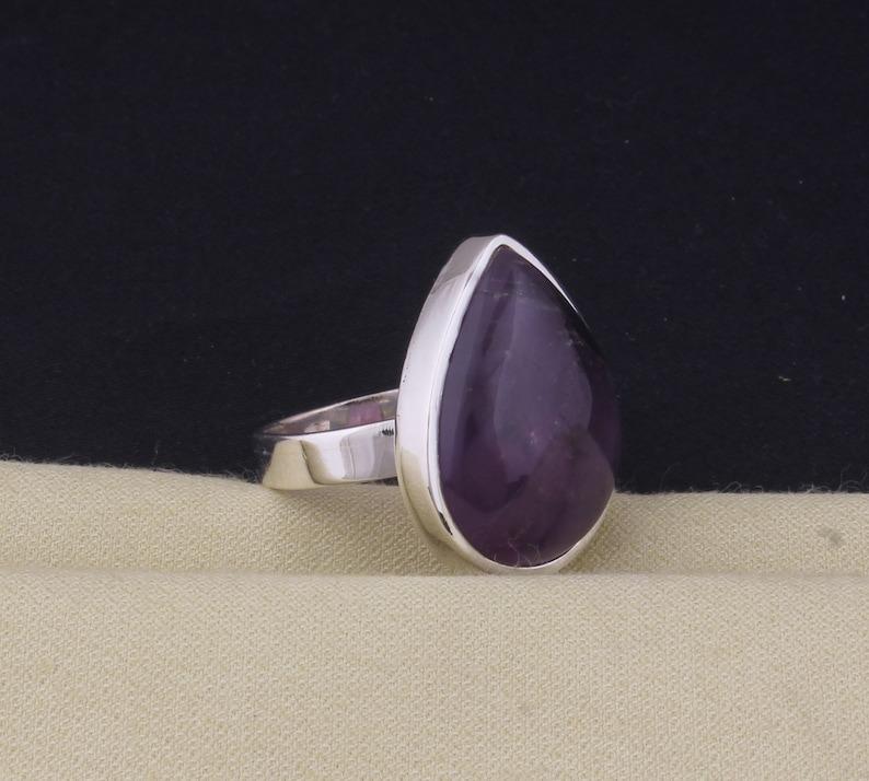 

Natural Purple Amethyst Gemstone Ring 925 Silver Ring Handmade Designer Ring Anniversary Gift Ring Silver Boho Jewelry Gift 12