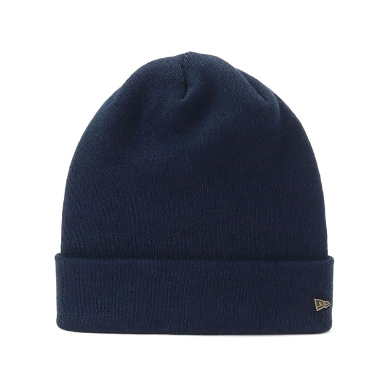 

[New Era] knit hat cuff metal badge navy/navy FREE BACIC CUFF KNIT METAL FLAG NVY