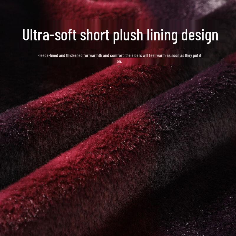 Thickened Floral Padded Winter Coat for Elderly Women