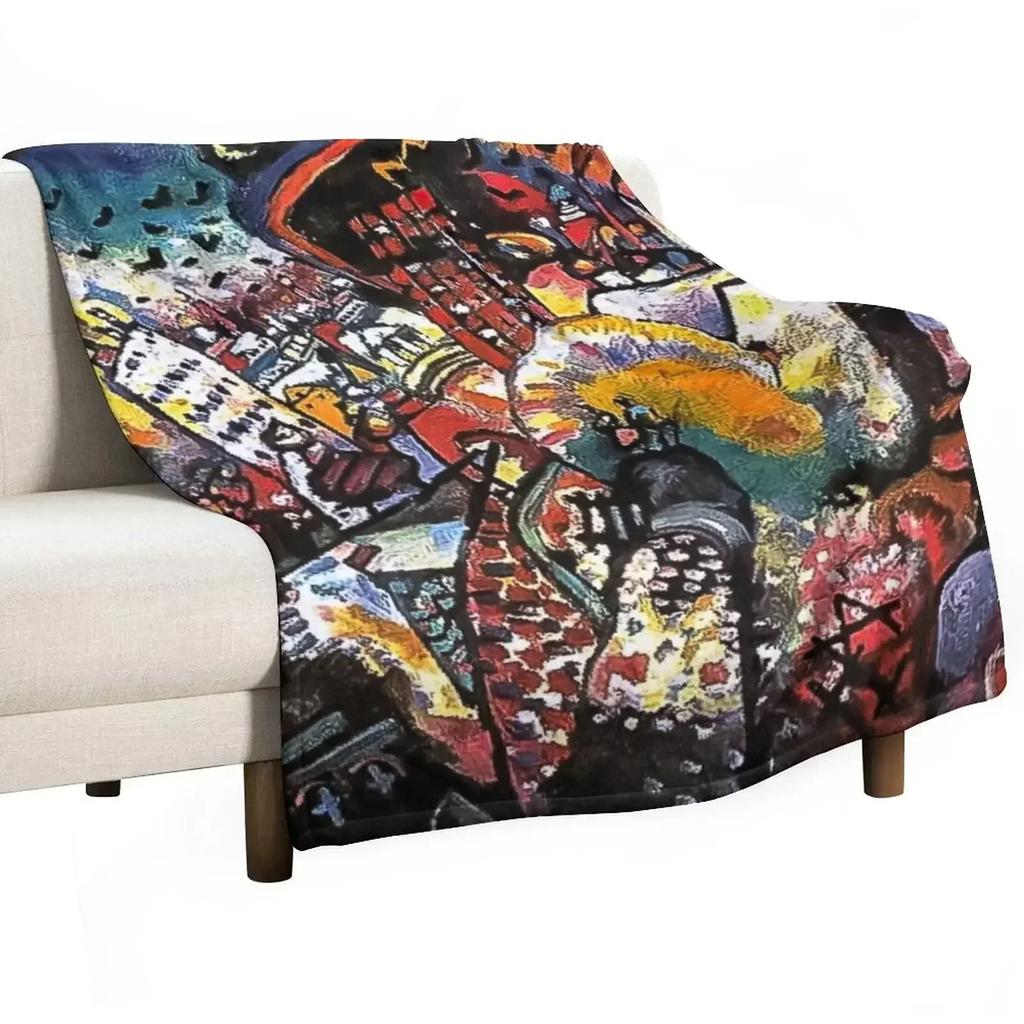 Kandinsky Moscow Red Square, 1916 Throw Blanket Bed Custom Travel Luxury Designer For Sofa Thin Blankets