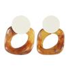 Women Wood Resin Earrings Retro Style All Matching Earrings