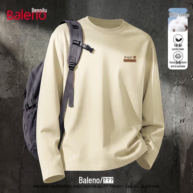 Baleno Men's Heavyweight Cotton Long-Sleeve T-Shirt