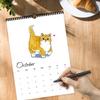 1pc, 2026 Cartoon Hand-Drawn Cat Theme Calendar, 12 Different Designs, Wall Calendar, Birthday, Christmas, New Year Gift