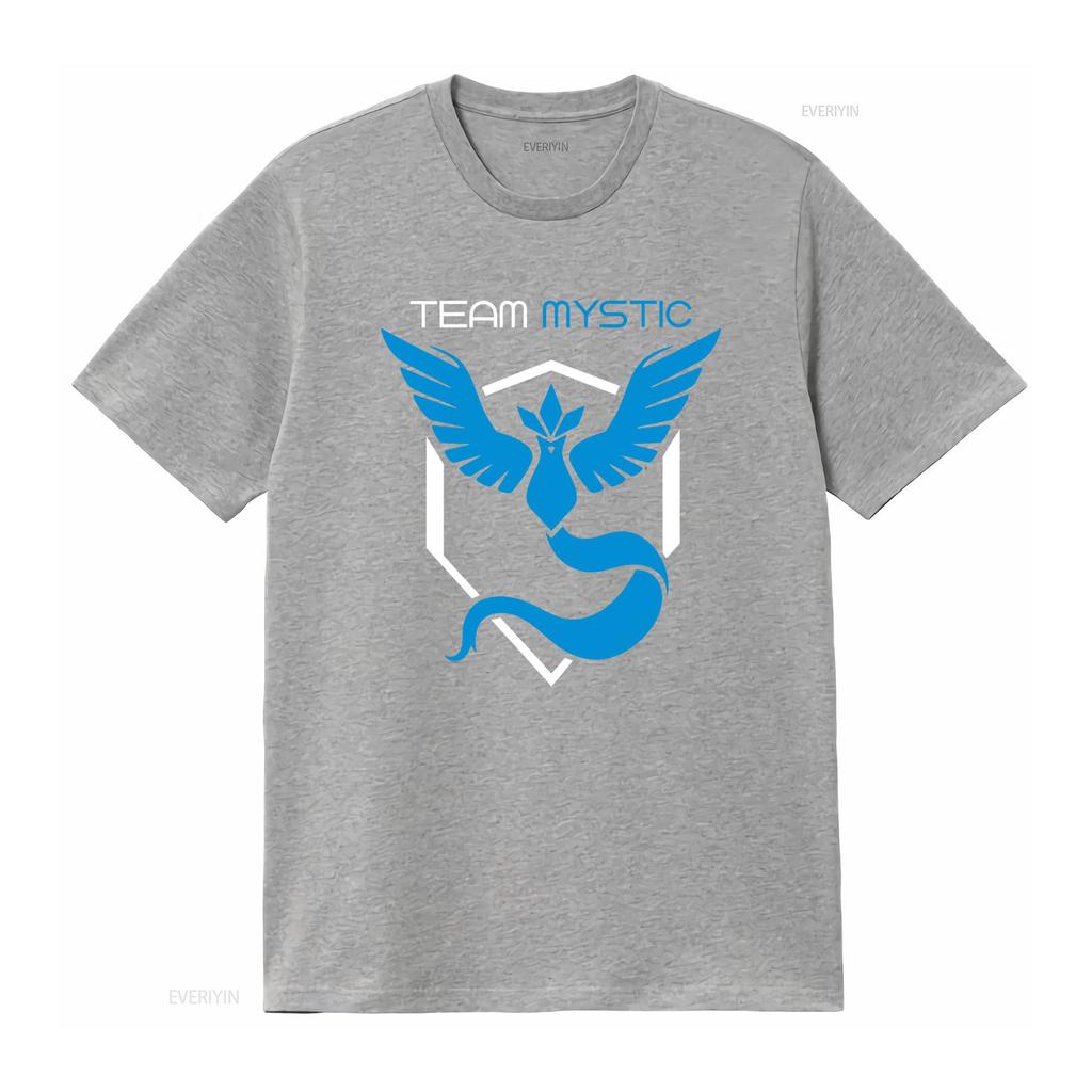 Maglietta Vintage Blu Simbolo Team Mystic per Uomo Fan Divertente Poke Go Saggezza Lavata Comoda Alla Moda Unisex Versatile