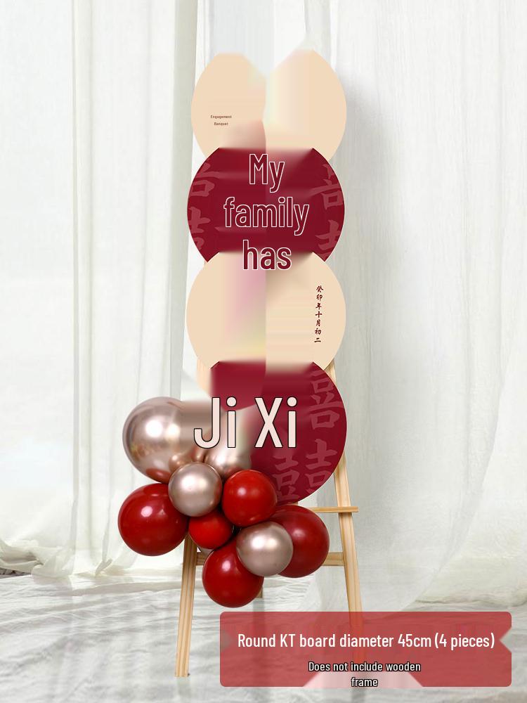 Customized Wedding Reception KT Board and Artificial Flower Display Stand