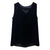 Women's Mulberry Silk Velvet V-Neck Sleeveless Top
