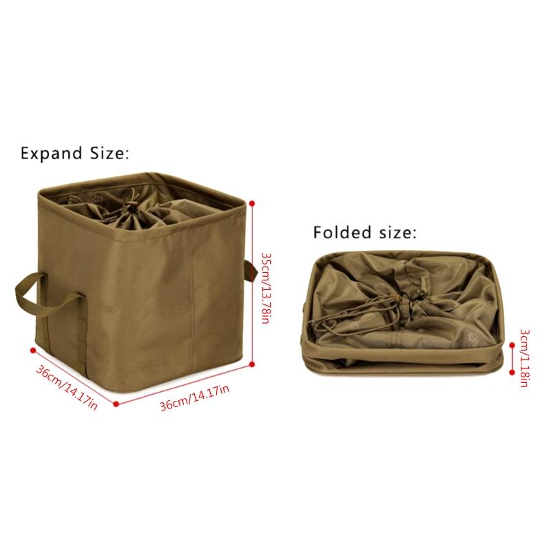 Household Portable Square Polyester Waterproof Toys Sundries Underwear Clothing Desktop Storage Basket Organizers Bag