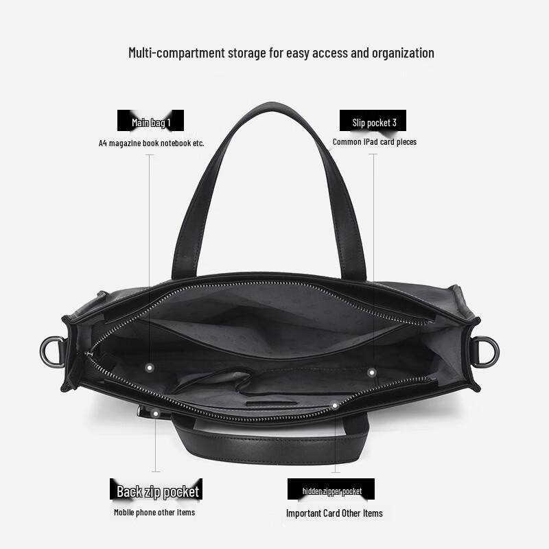 Navigare Men's Italian Leather Briefcase