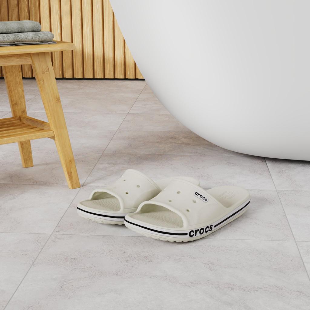 Crocs Shower Sandals Bayaband Slide cm White/Navy 26.0