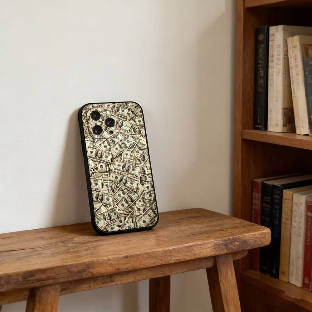 Money Gold Art Phone Case For iPhone17,16,15,14,13,12,11 Plus,Pro Magnetic For Magsafe Wireless Charging