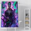 Hot P-PieceS Japan Anime One Shower Curtain Waterproof Polyester Fabric Paint Bath Curtain Home Bathroom Decor Curtain With Hook