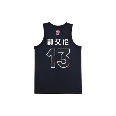 סדרת כוכבי ה-CBA של Li Ning גופיית כדורסל 2022 לכל הכוכבים, אזור צפון, גרסת אוהדים, נושמת, רגל ישרה, גופיית גברים Guo Ailun 13, שחור AAYS197-1
