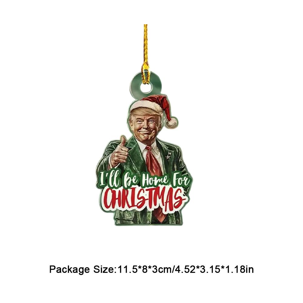 

Забавный акриловый кулон Трампа, американский президентский выбор, автомобильный рюкзак, подвесной декор, памятная рождественская елка, украшение