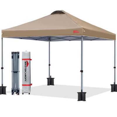 MASTERCANOPY One-Touch Tarp Tent 2M2.5M3M 3-level Adjustment Steel Frame Air Ventilation Water Resistant UV Protection Sunshade Sunshade Commercial