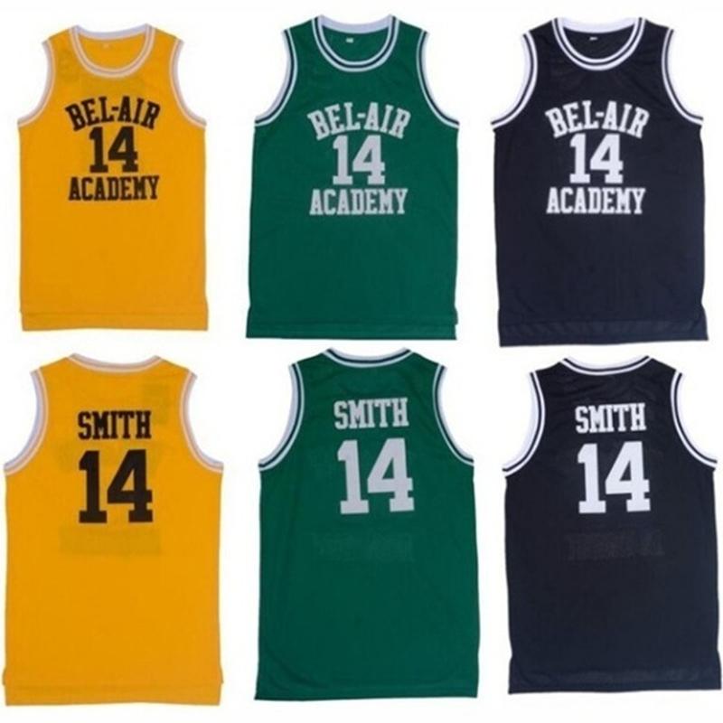 Maglia Basket Bel Air #14 – Fresh Prince – Uomo – Giallo/Nero/Verde – Senza Maniche