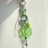 Delicate Pink Green Crystal Lucky Plant Keychain Phone Charms Pendant Cute Key Chain Phone Ornament Schoolbag Camera Hangings