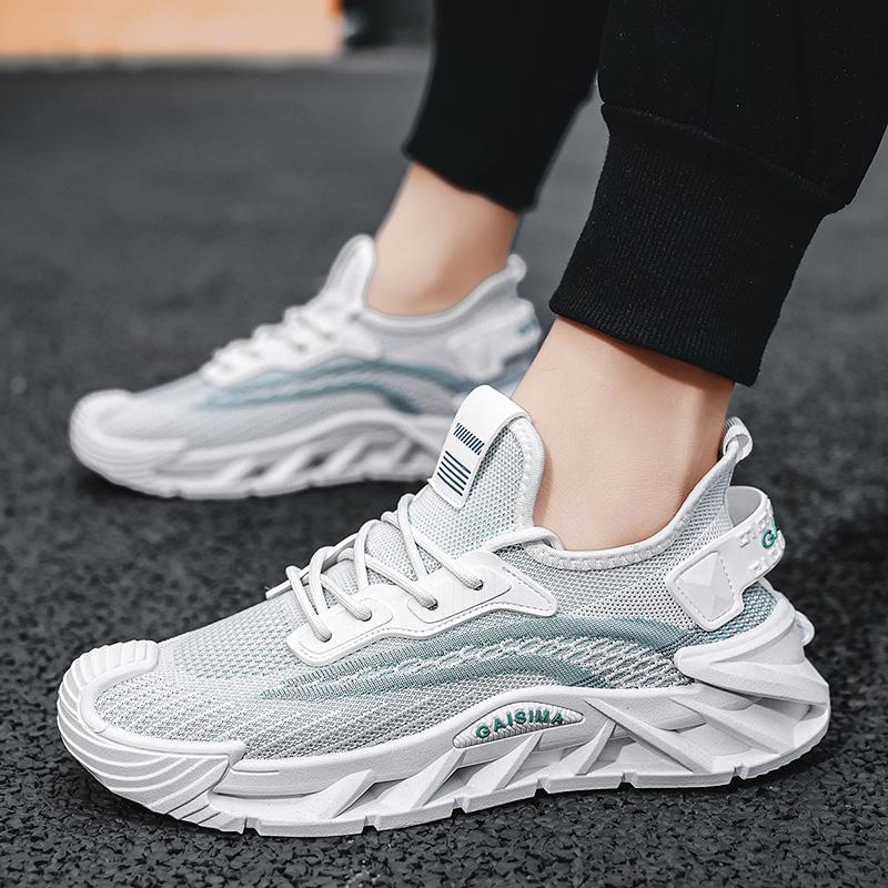 Men Sports Running Black Jogging Shoes Casual Sneakers Outdoor Breathable Mesh Women Light Shock-absorption Black Tennis