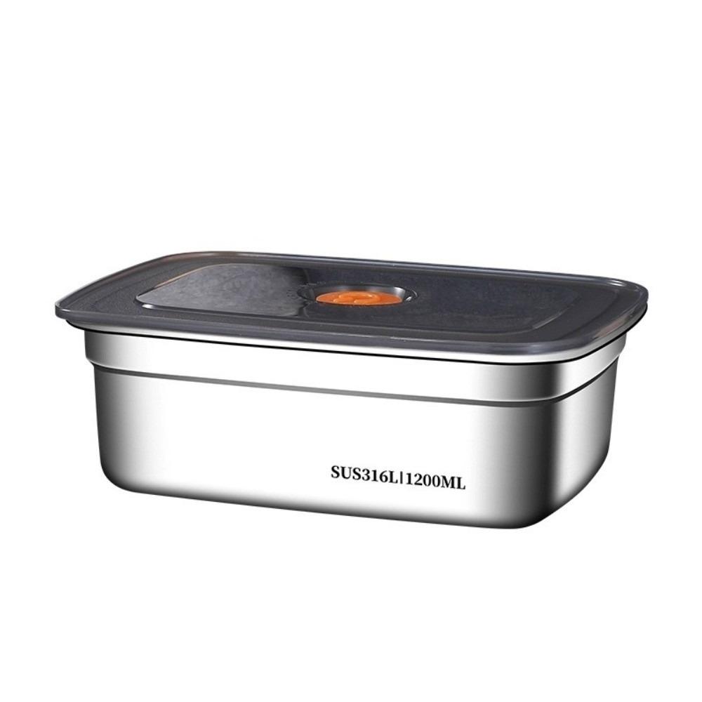 Durable Food Storage Box with Locking Lids Airtight Food Containers Picnicking 1200ML