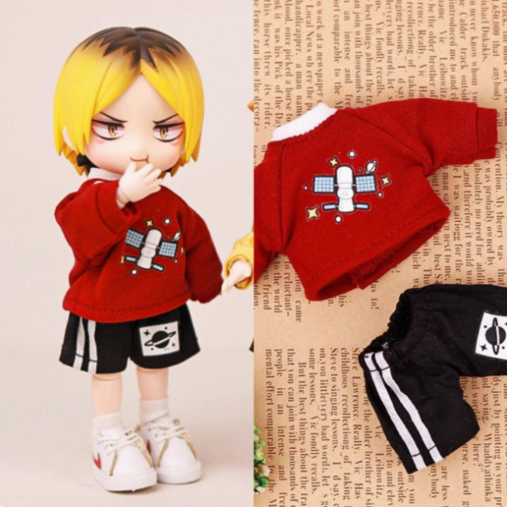 Handmade OB11 Clothes Casual Wear Obitsu11 Outfit DIY Toy Doll Hoodie Shorts Molly GSC Body