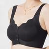 Antibacterial Women's Bra for Middle-aged and Elderly Women Open-front Wire-free Padded Vest Style Plus Size Seamless Underwear
