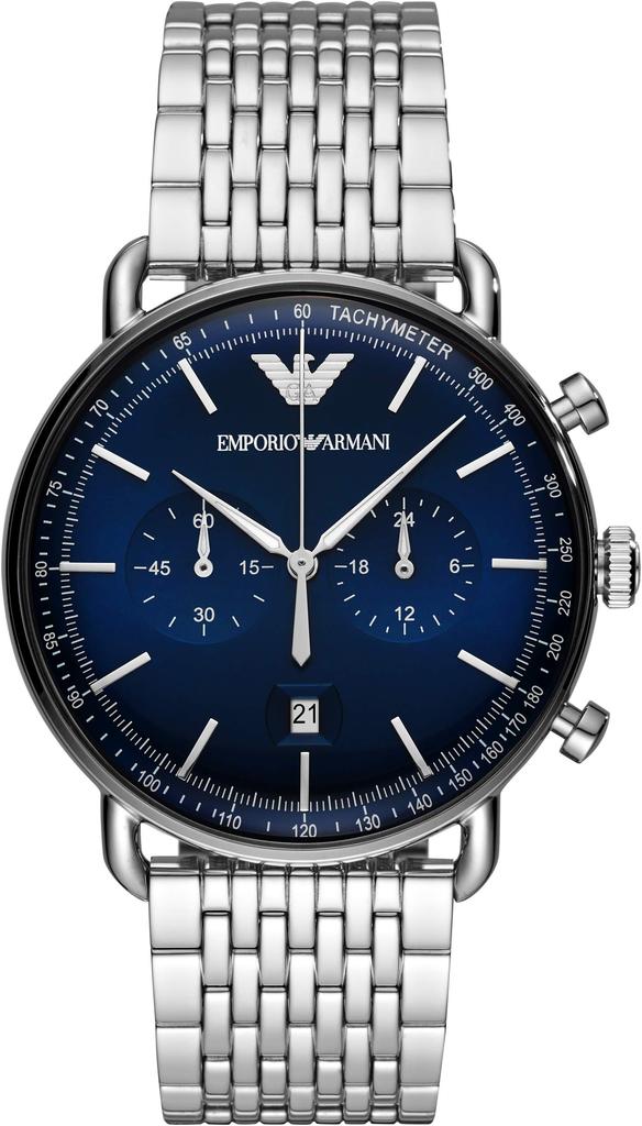 Emporio Armani AVIATOR AR11238 Официально Серебряные Мужские Часы, Импортные,