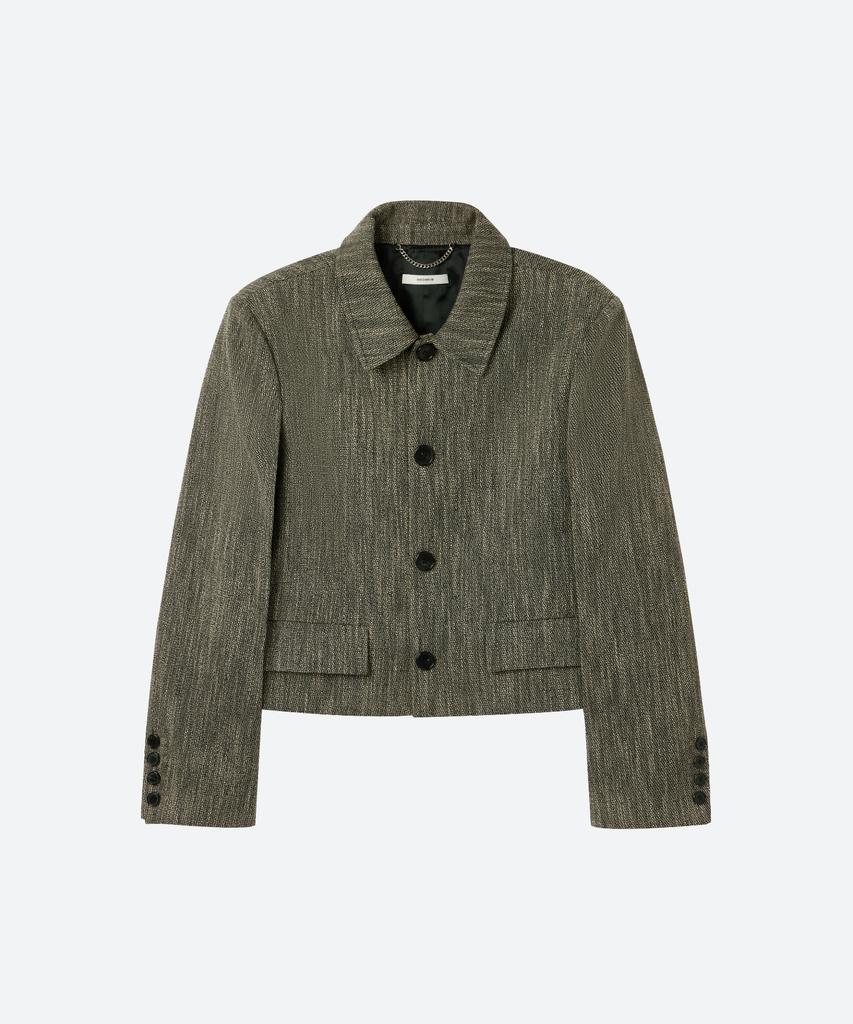 Moonsun Unisex, Tweed Crop Jacket / Beige Mix