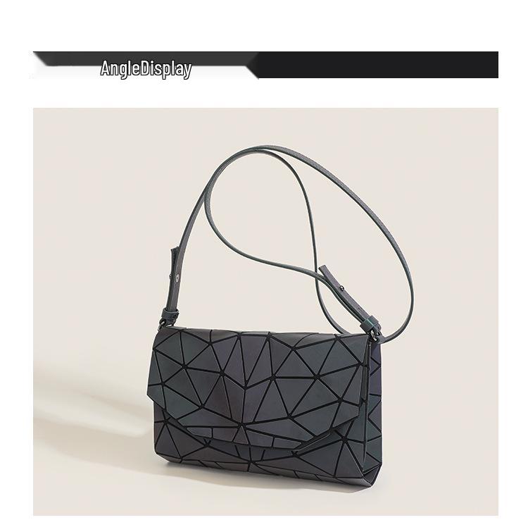 Leuchtende Geometrische Dreieck Schultertasche - 2025 Mode Vielseitiges Kleines Quadratisches Design