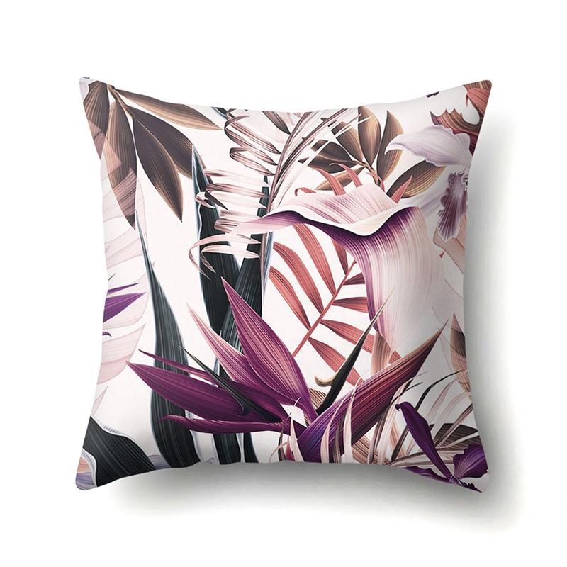 Polyester Pillow Case Automobile Decoration Home Printed Pillow Case Waist Cushion Cover Car Cushion Head Cushion Cover