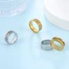 Jeshayuan Quran Rings Muslim Islamic Halal Ring Arabic God Stainless Steel 8mm Wide Religious Allah Ring For Men