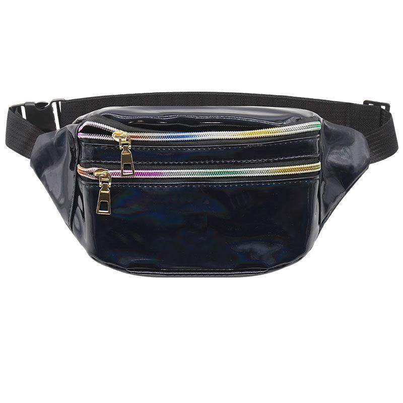 Лазерная Крутая Модная Персональная Женская Сумка На Пояс Легкая Спортивная Повседневная Женская Сумка На Пояс Поясные Сумки Для Прогулок Путешествий чёрный 2450₽