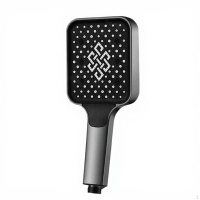 High Pressure Shower Head, Square Rainfall, Handheld, Bathroom Set Gray Head Only