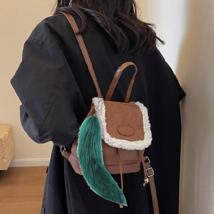 Unique Key Charm Colorful Pendant Animal Tail Pendant Key Ornament Bag Pendant