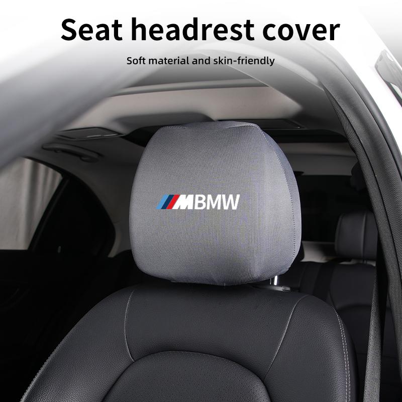 2025 Hot Cloth Car Seat Headrest Cover Anti-Dirty Elastic Protective Cover Car Interior Replacement Parts For BMW E30 E34 E36 E3