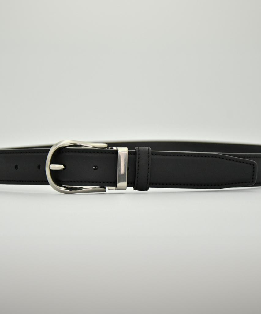 Selleoliadipaleuma Italian Matte Soft Leather Belt 30Mm [Black]