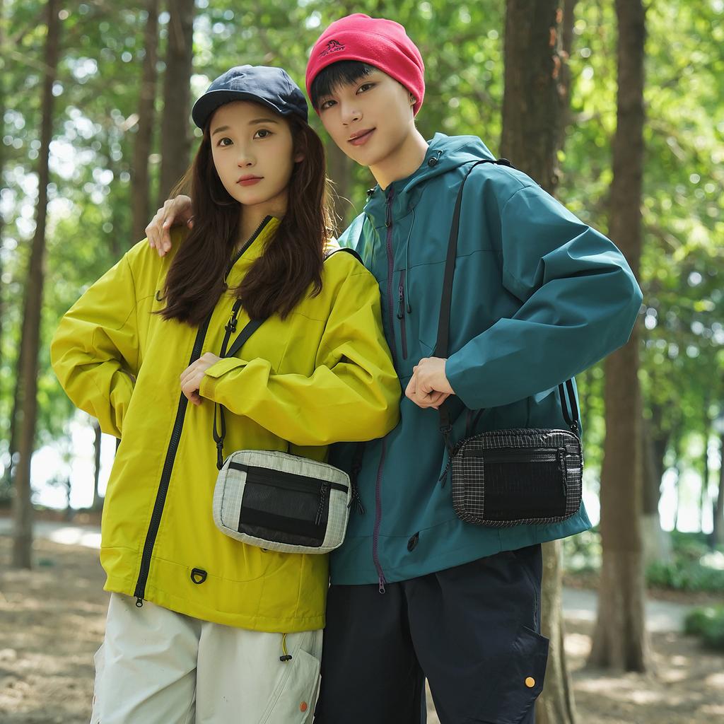 Outdoor sports messenger bag anti-splashing nylon tactical shoulder bag lightweight mobile phone bag men's tooling wind expansion bag