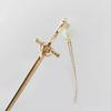 New Punk Metal Sword Tassels Hairpin Chinese Style Simple Hair Sticks For Women DIY Hairstyle Design Tools Accessories