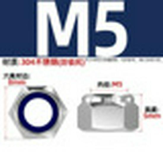304 Stainless Steel Nylon-Insert Lock Nut DIN985
