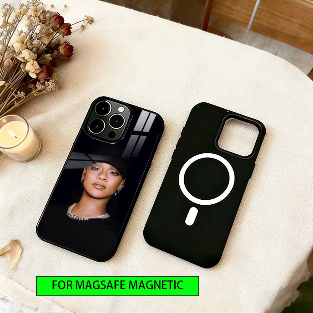 Singer  Rihanna Phone Case For iPhone17,16,15,14,13,12,11 Plus,Pro Magnetic with Magsafe Wireless Charging