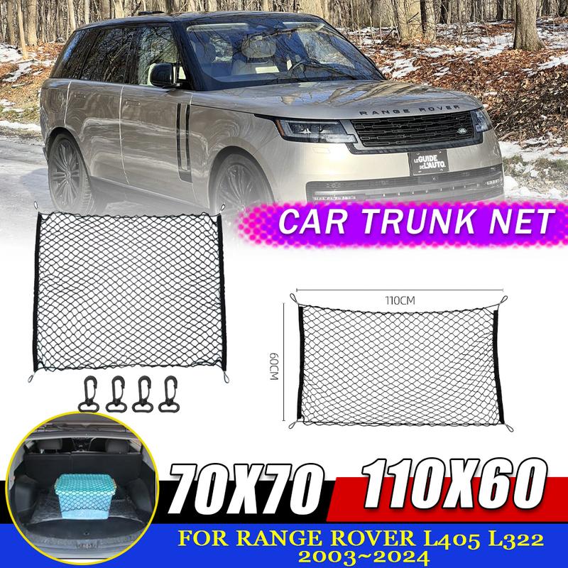 Car Trunk Mesh for Range Rover L405 L322 2003~2024 Luggage Cargo Net Storage Organizer Elastic Pocket Nylon Network Accessories