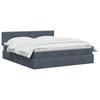 Storage Bed with Headboard Dark Grey 160 x 200 cm Velvet