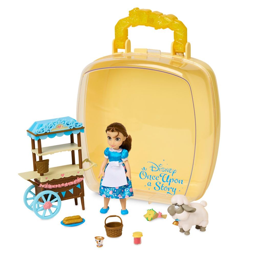 Официальный игровой набор с куклой Белль из «Красавицы и Чудовища» Disney Store, 5 дюймов, Игрушка для девочек, Подарок на день рождения для 4-летней девочки.