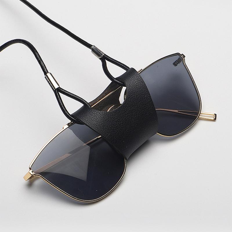 1Pc Frauen Sonnenbrille Leder Lagerung Seil Fall Brillen Hängen Neck Strap Kette