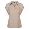 Womens/Ladies Plain V Neck Short-Sleeved Polo Shirt