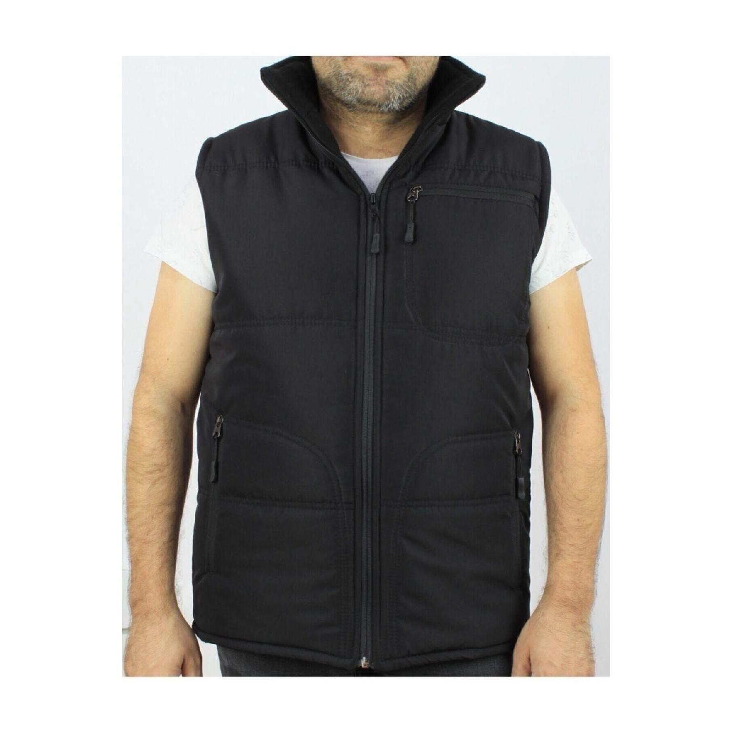 

Down Vest Sleeveless Jacket Micro Fabric Fiber S чёрный