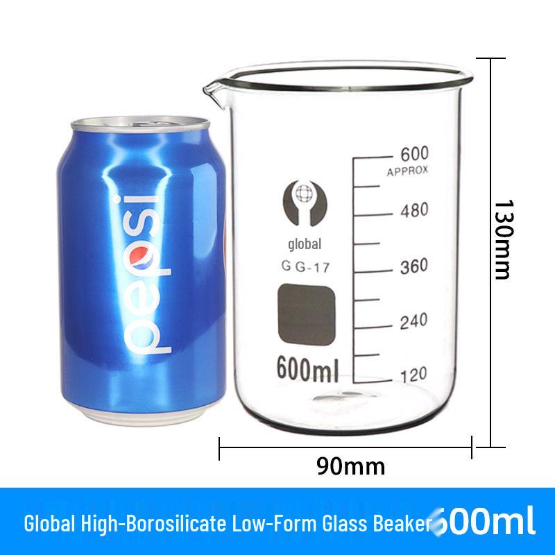 Borosilicate Glass Measuring Beaker Set: 50ml, 100ml, 250ml, 500ml