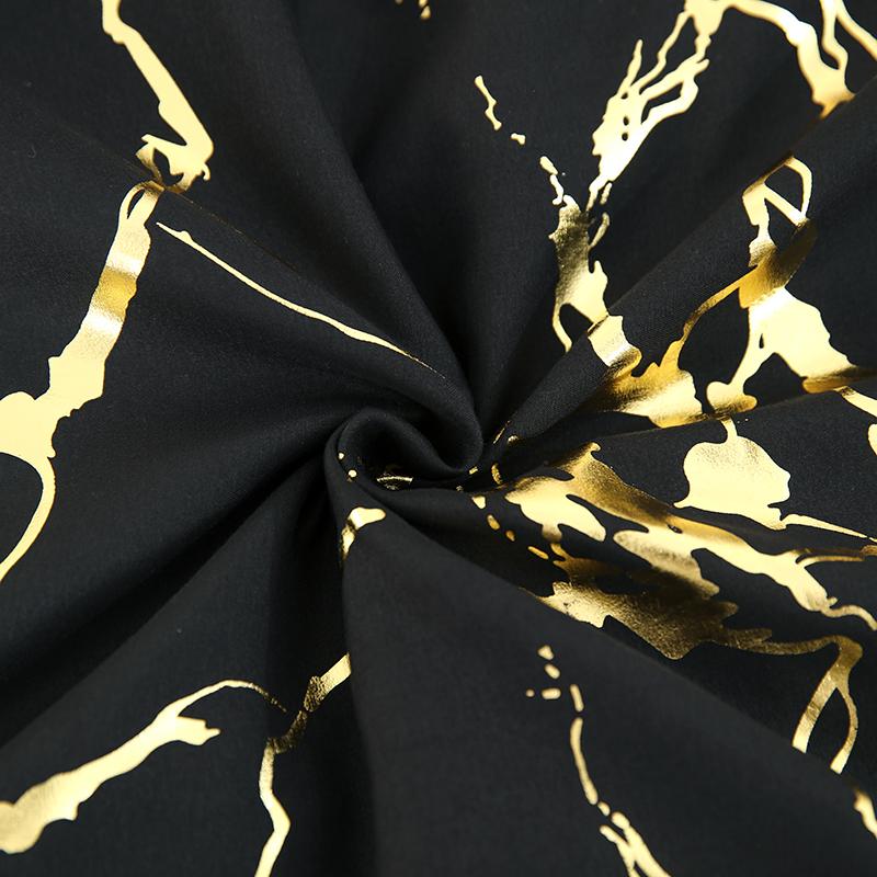 Arany Márvány Textúra Applikált Művészet Paplanhuzat Szett King Queen Double Full Twin Single Méret Ágynemű Szett